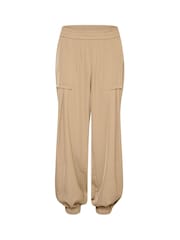 Kaffe Natural Jenna Elastic Cuffs Casual Fit Trousers - Image 5 of 6