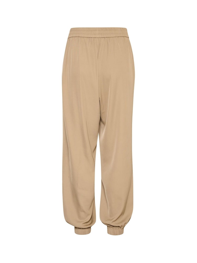 Kaffe Natural Jenna Elastic Cuffs Casual Fit Trousers - Image 6 of 6