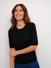 Kaffe Kalizza Short Sleeve Round Neck Pullover T-Shirt - Image 1 of 5