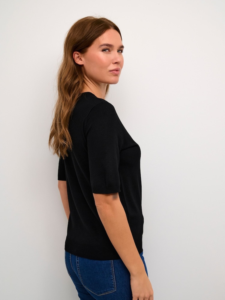 Kaffe Kalizza Short Sleeve Round Neck Pullover T-Shirt - Image 2 of 5