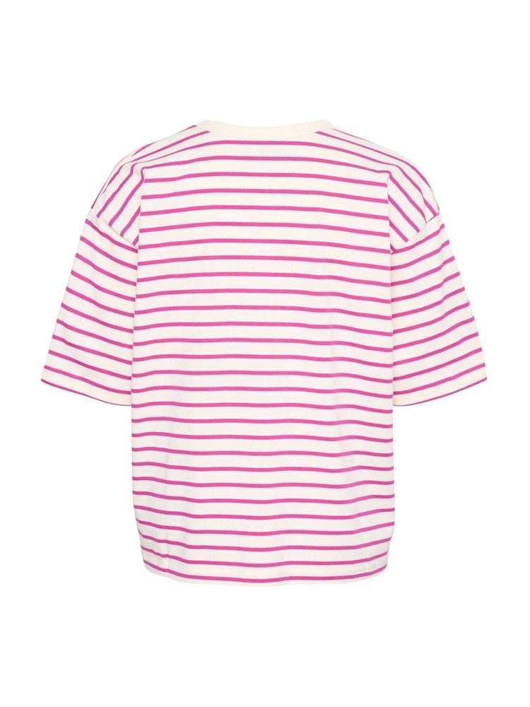 Kaffe Casual Fit 100% Cotton Winny Striped T-Shirt - Image 6 of 6