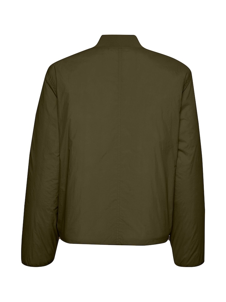 Kaffe Green Lexis Casual Fit Zipper Jacket - Image 7 of 7