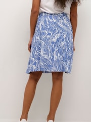 Kaffe Blue Arona High-waisted Above Knee Skirt - Image 2 of 4