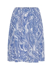 Kaffe Blue Arona High-waisted Above Knee Skirt - Image 4 of 4