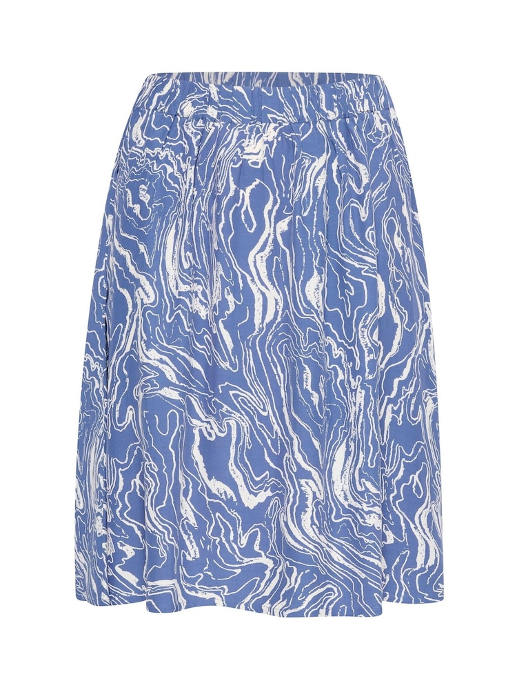 Kaffe Blue Arona High-waisted Above Knee Skirt - Image 4 of 4