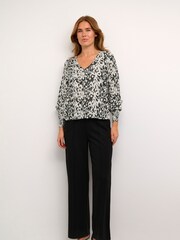 Kaffe Regular Fit Dagmar V-Neck Black Blouse - Image 3 of 6