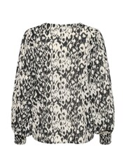 Kaffe Regular Fit Dagmar V-Neck Black Blouse - Image 6 of 6