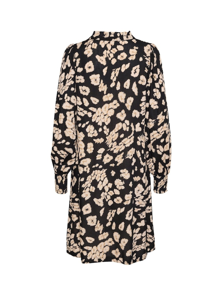 Kaffe Beathe Above Knee Length A-line Black Dress - Image 3 of 3