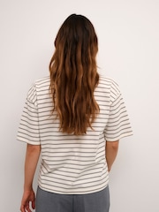 Kaffe Casual Fit 100% Cotton Winny Striped T-Shirt - Image 2 of 6