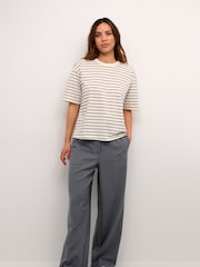 Kaffe Casual Fit 100% Cotton Winny Striped T-Shirt - Image 3 of 6