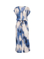 Kaffe Beathe Short Sleeve V-Neck Black Jumpsuit - Image 4 of 4