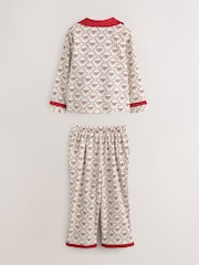 Laura Ashley Red White Bow Trellis Printed Christmas Pyjama Set - Image 7 of 10