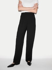 Jigsaw Black Chaplin Fluid Twill Trousers - Image 1 of 5