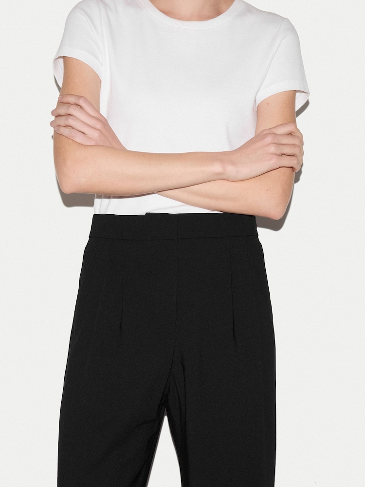 Jigsaw Black Chaplin Fluid Twill Trousers - Image 2 of 5