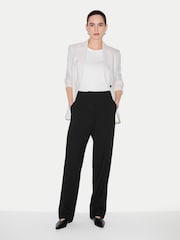 Jigsaw Black Chaplin Fluid Twill Trousers - Image 3 of 5