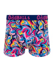 OddBalls Pink Ripple Print Boxers - Image 1 of 4