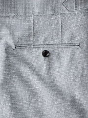 Grey Slim Fit Textured Side Adjuster Trousers - Image 10 of 12