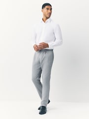 Grey Slim Fit Textured Side Adjuster Trousers - Image 2 of 12