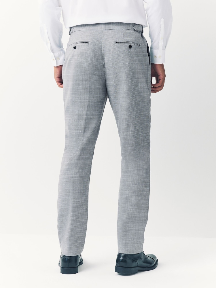 Gris - Pantalons texturés coupe slim avec ajustement latéral - Image 3 of 12