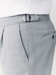 Grey Slim Fit Textured Side Adjuster Trousers - Image 5 of 12