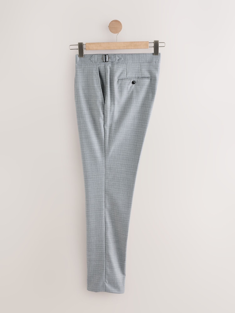 Gris - Pantalons texturés coupe slim avec ajustement latéral - Image 7 of 12