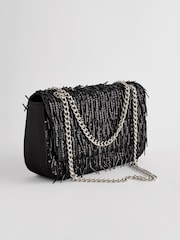 Black Beaded Shoulder Bag - Image 3 of 7