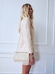 Silver Beaded Shoulder Bag - Image 3 of 9