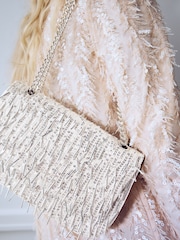 Silver Beaded Shoulder Bag - Image 5 of 9