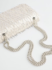 Silver Beaded Shoulder Bag - Image 8 of 9