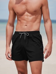Black Essential No Logo Swim Shorts - Image 1 of 12