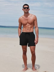 Black Essential No Logo Swim Shorts - Image 2 of 12