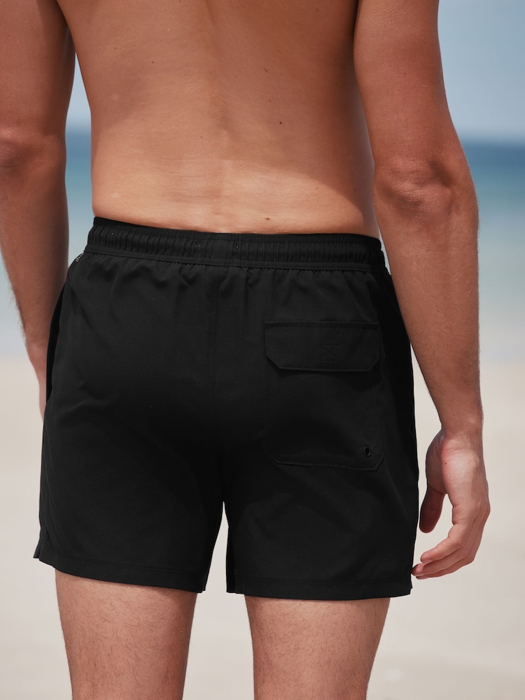 Black Essential No Logo Swim Shorts - Image 3 of 12