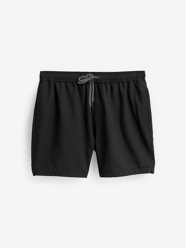 Black Essential No Logo Swim Shorts - Image 8 of 12