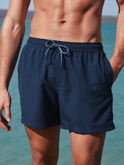 Navy Blue Essential No Logo Swim Shorts - Image 1 of 13