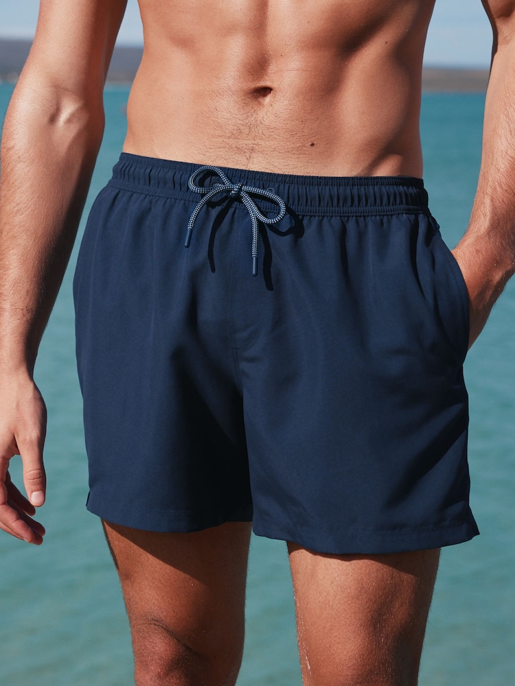 Navy Blue Essential No Logo Swim Shorts - Image 1 of 13