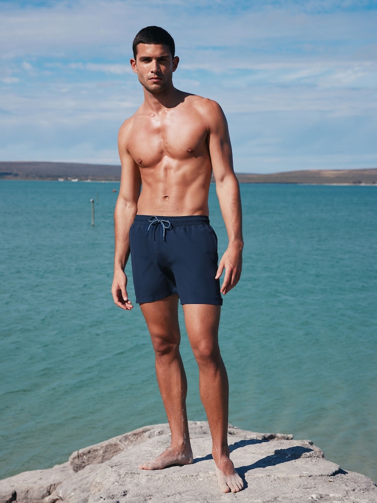 Navy Blue Essential No Logo Swim Shorts - Image 2 of 13