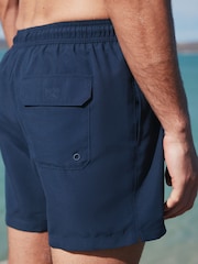 Navy Blue Essential No Logo Swim Shorts - Image 7 of 13