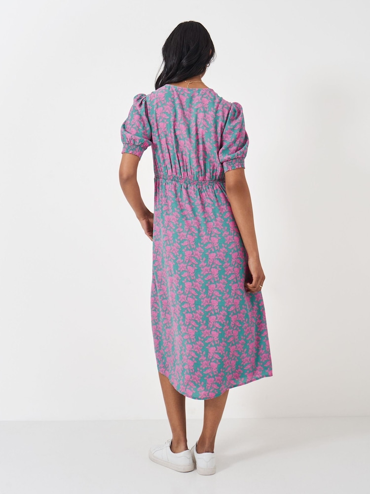 Crew Clothing Green Fleur Tea Dress - Image 2 of 5