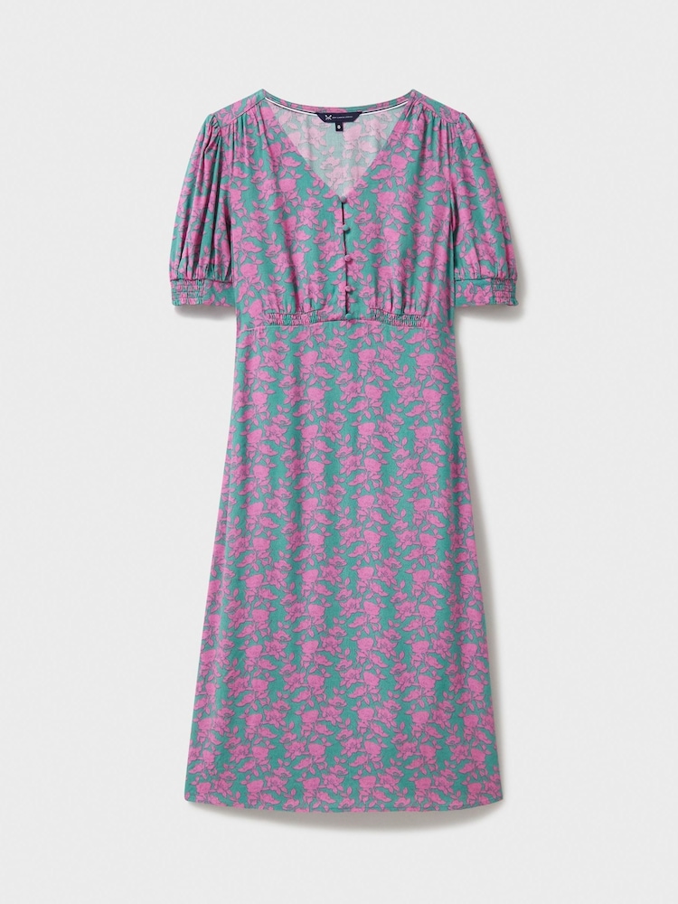 Crew Clothing Green Fleur Tea Dress - Image 5 of 5