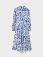 Crew Clothing Blue White Sienna Tie Waist Shirt Dress - Image 5 of 5