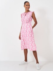 Crew Clothing Green Tilly Tie Neck Dress - Image 1 of 5