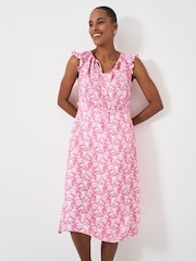 Crew Clothing Green Tilly Tie Neck Dress - Image 3 of 5