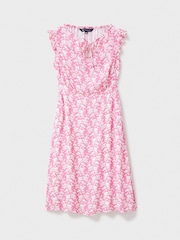 Crew Clothing Green Tilly Tie Neck Dress - Image 5 of 5