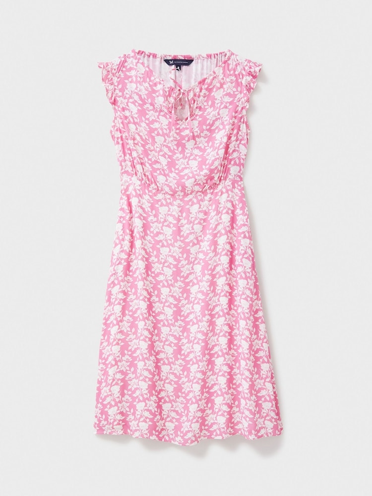 Crew Clothing Green Tilly Tie Neck Dress - Image 5 of 5