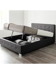Aspire Furniture Black Stella End Lift Ottoman Bed - Image 1 of 4