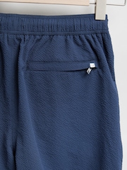 Navy Blue Seersucker Swim Shorts - Image 10 of 12