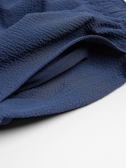 Navy Blue Seersucker Swim Shorts - Image 11 of 12