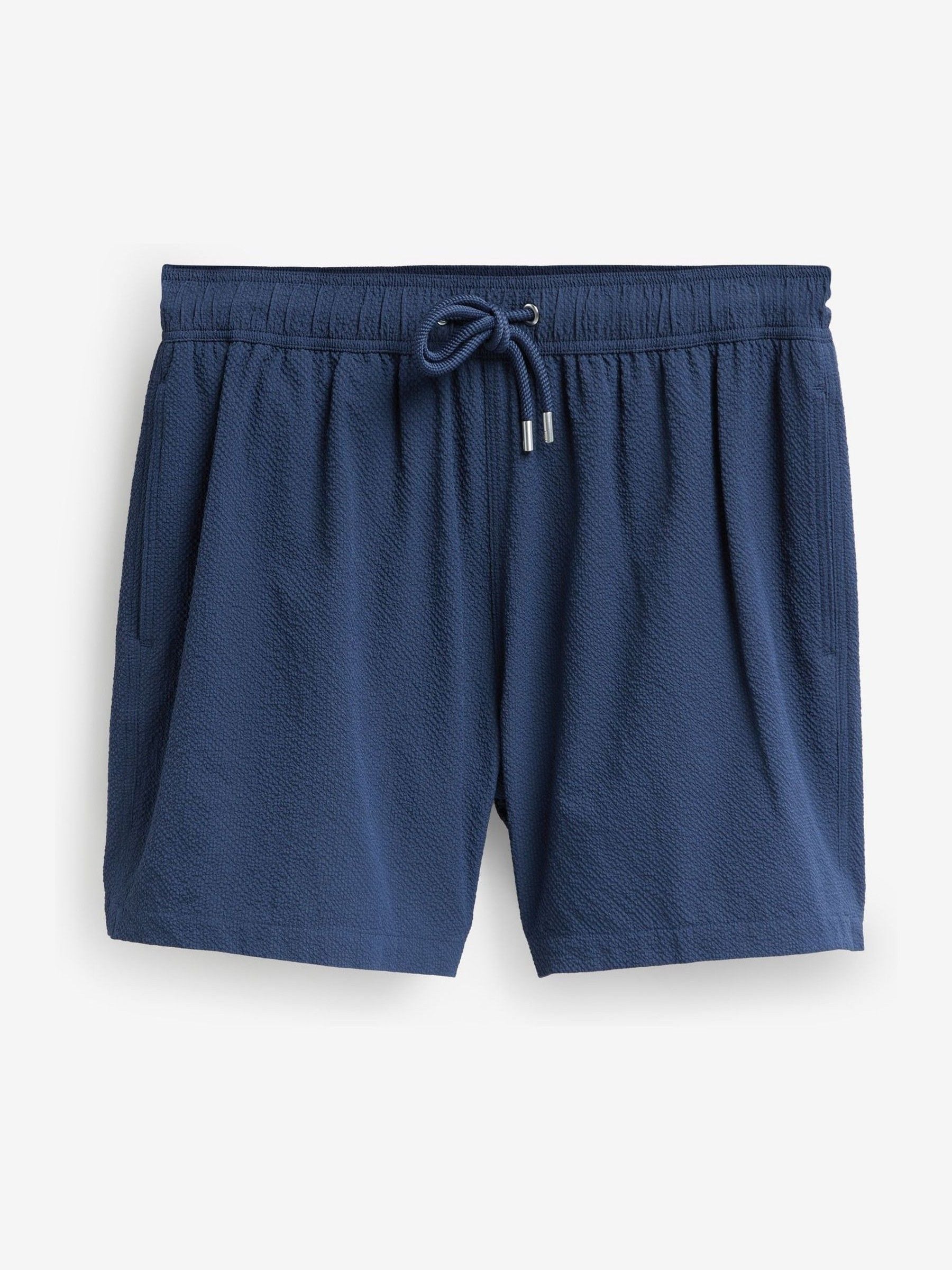 Buy Navy Blue Seersucker Swim Shorts from Next Singapore