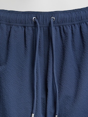 Navy Blue Seersucker Swim Shorts - Image 9 of 12