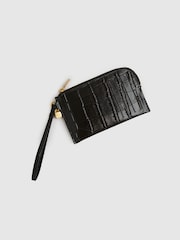 Reiss Black Gloria Leather Coin Purse - Image 2 of 3